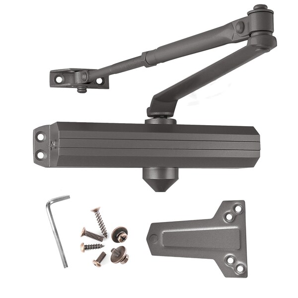 Manual Hydraulic Door Closer Medium To Heavy Duty Interior And Exterior, Dark Bronze